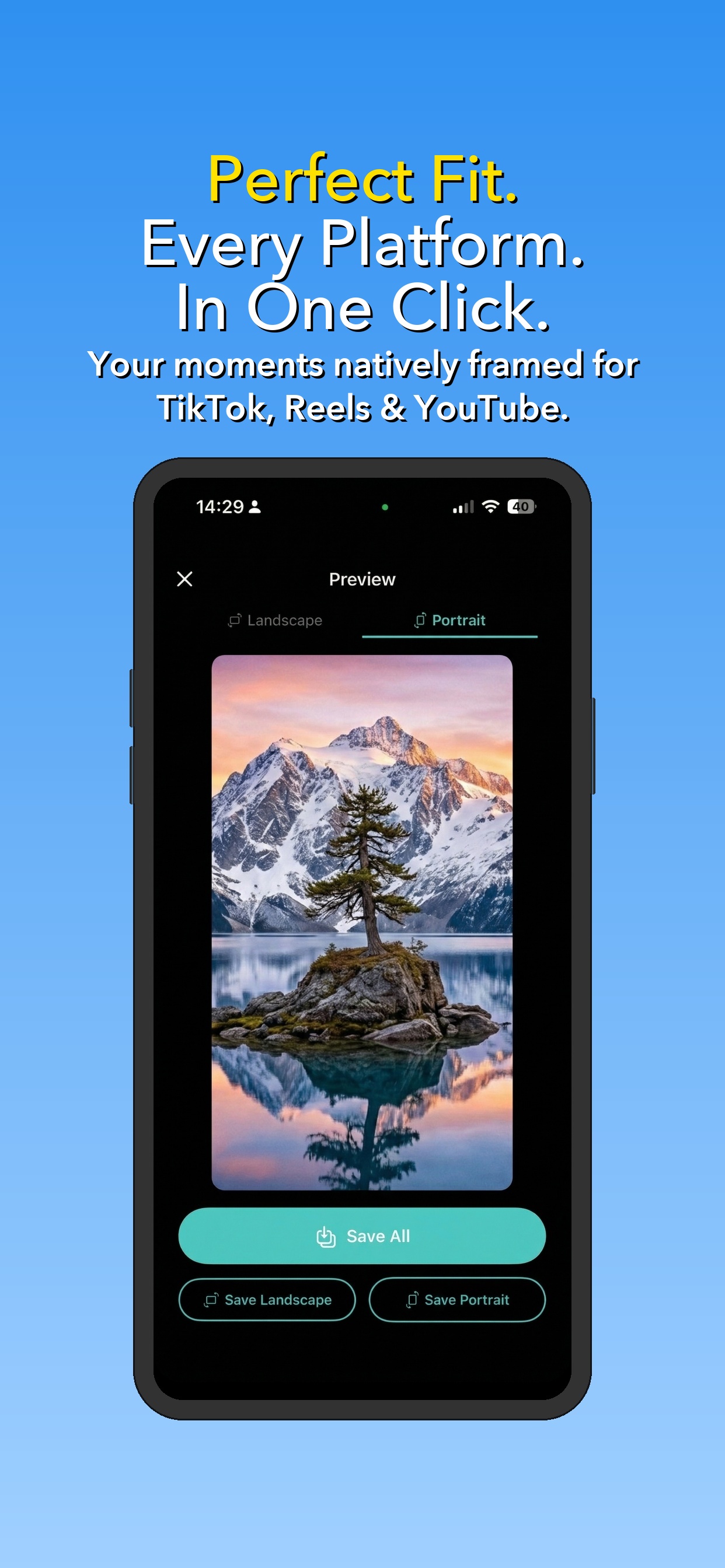 DualTake social media ready framing