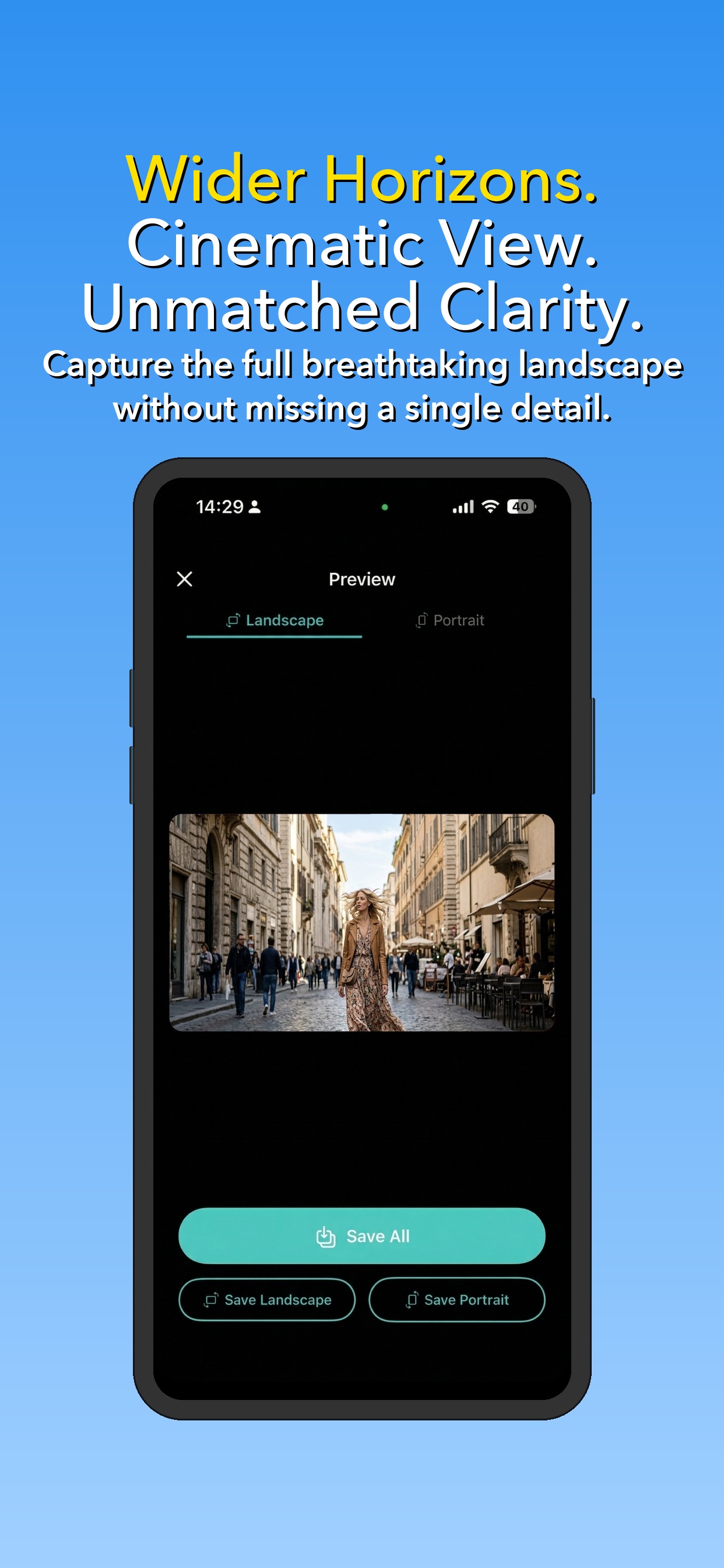 DualTake landscape capture mode